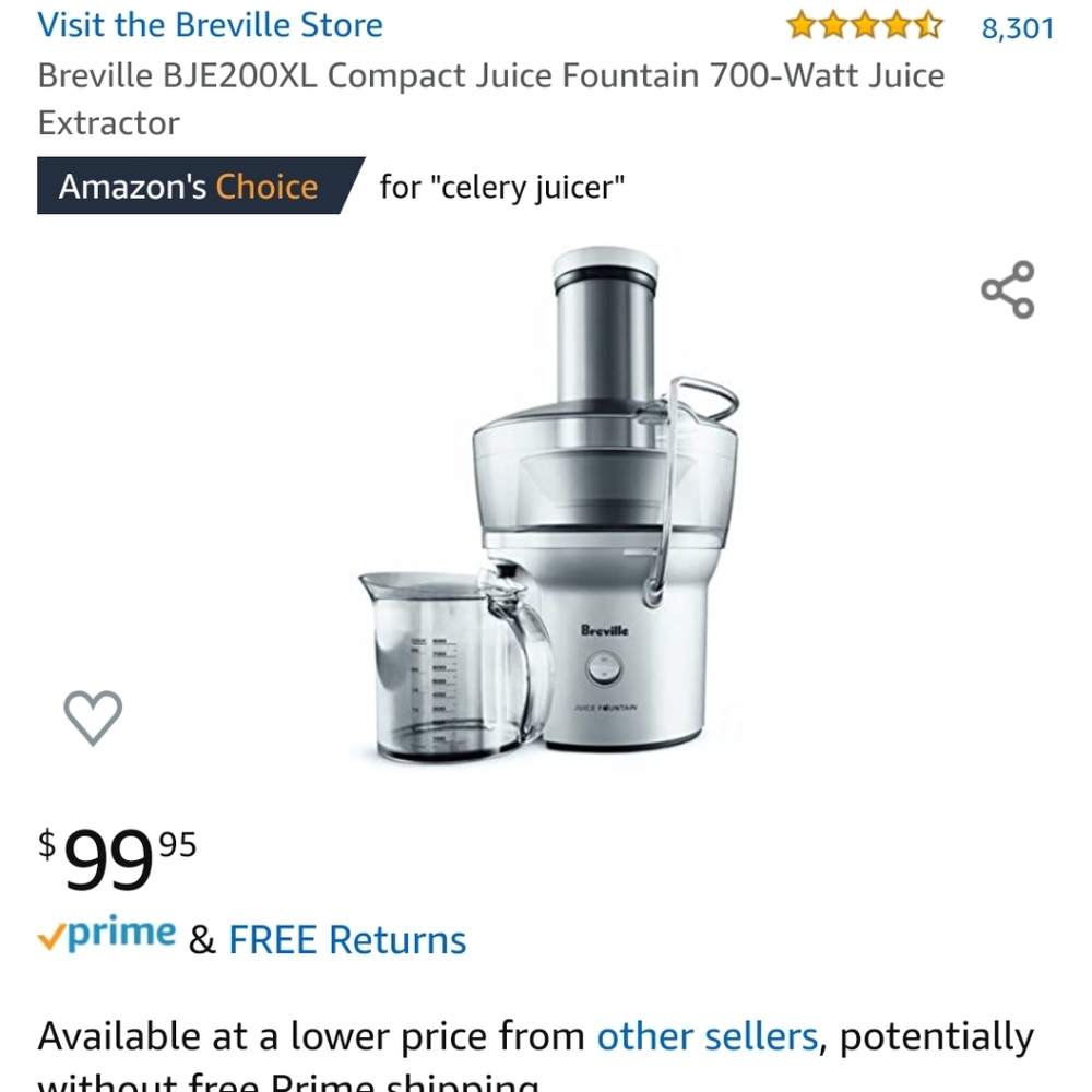 Breville compact juice fountain